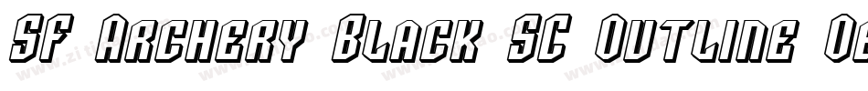 SF Archery Black SC Outline Oblique字体转换